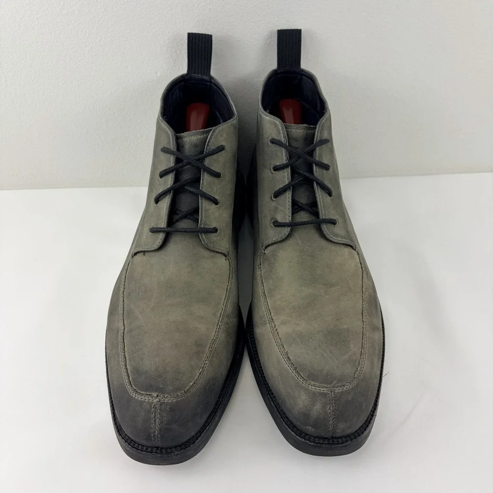 Cole Haan Grand.ØS Men's Olive Suede‎ Chukka Ankle Boots Lace Up US 8